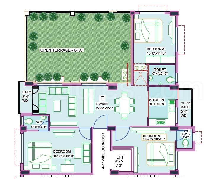 Purba Putiary,Kabardanga,M.G.Road,Yahvi Tower,1600sqft,3BHK (OA420)