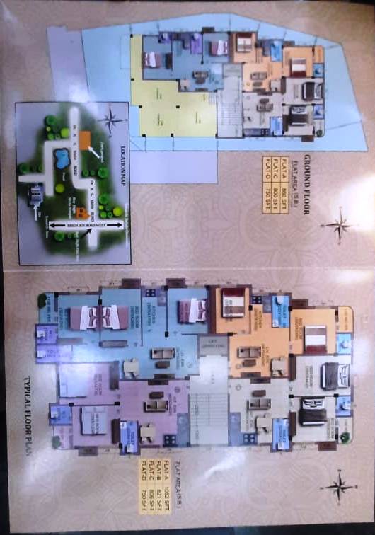 Behala Raidighi,Prapti Apartment,1052sqft,3BHK (PA134)