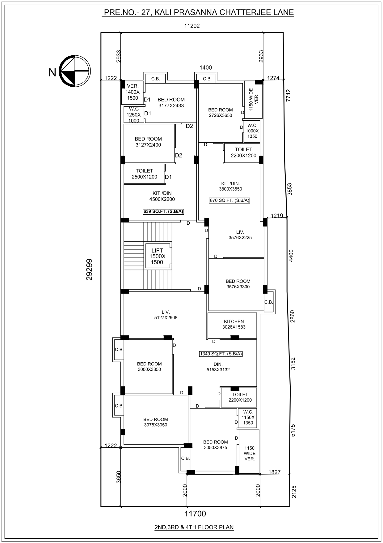 Behala East,Kali Prasanna Chatterjee Lane,2BHK (PA55)