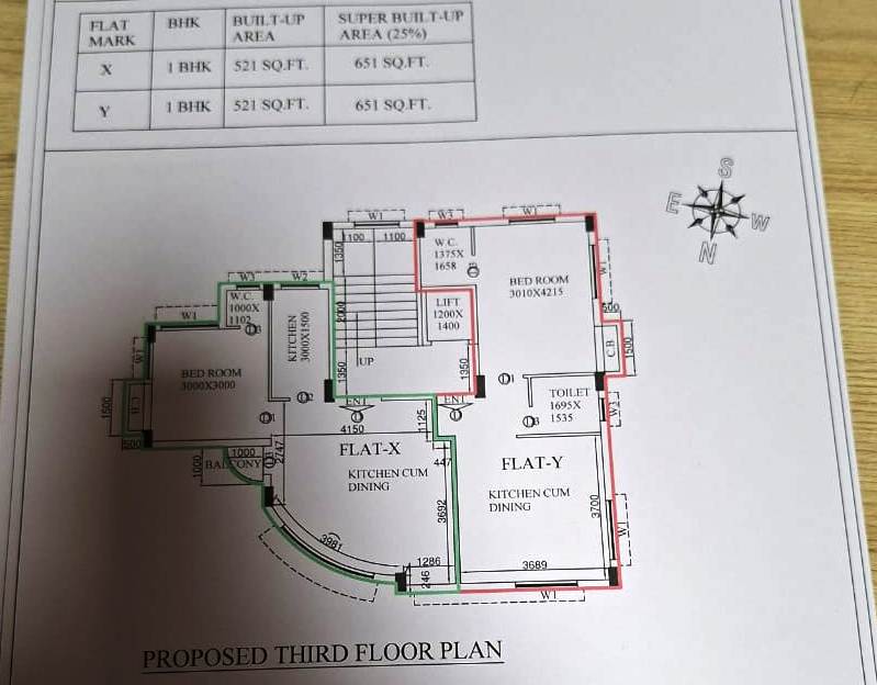 Kalighat,Pratapaditya Road,1300sqft,3BHK (BA10)