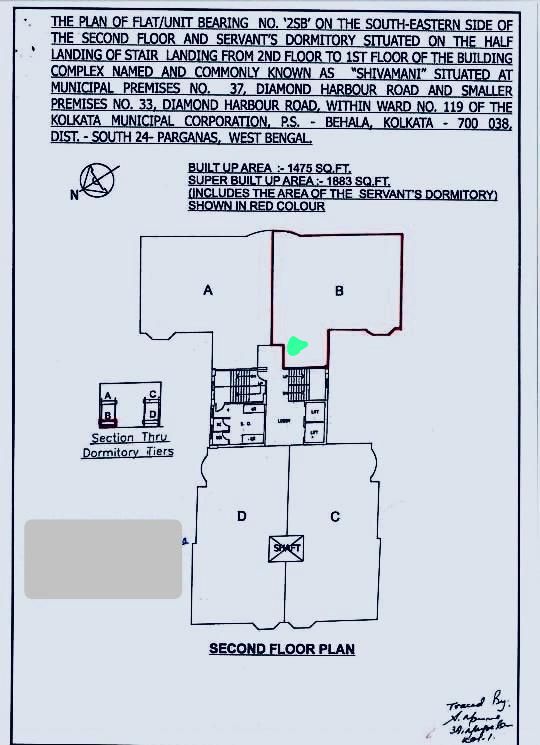 Behala Taratala,Shivamani Apartment,1883sqft,3BHK (BA214)