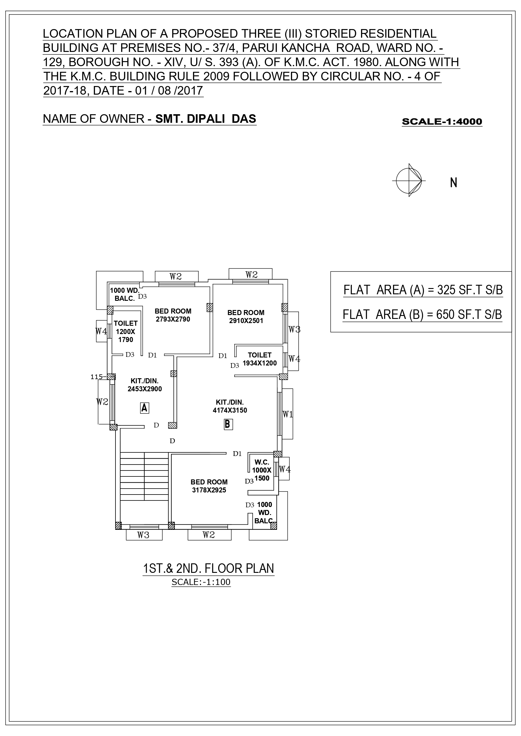 Behala West,Parui Kancha Road,Ketli Para,325sqft,1BHK (PA139)