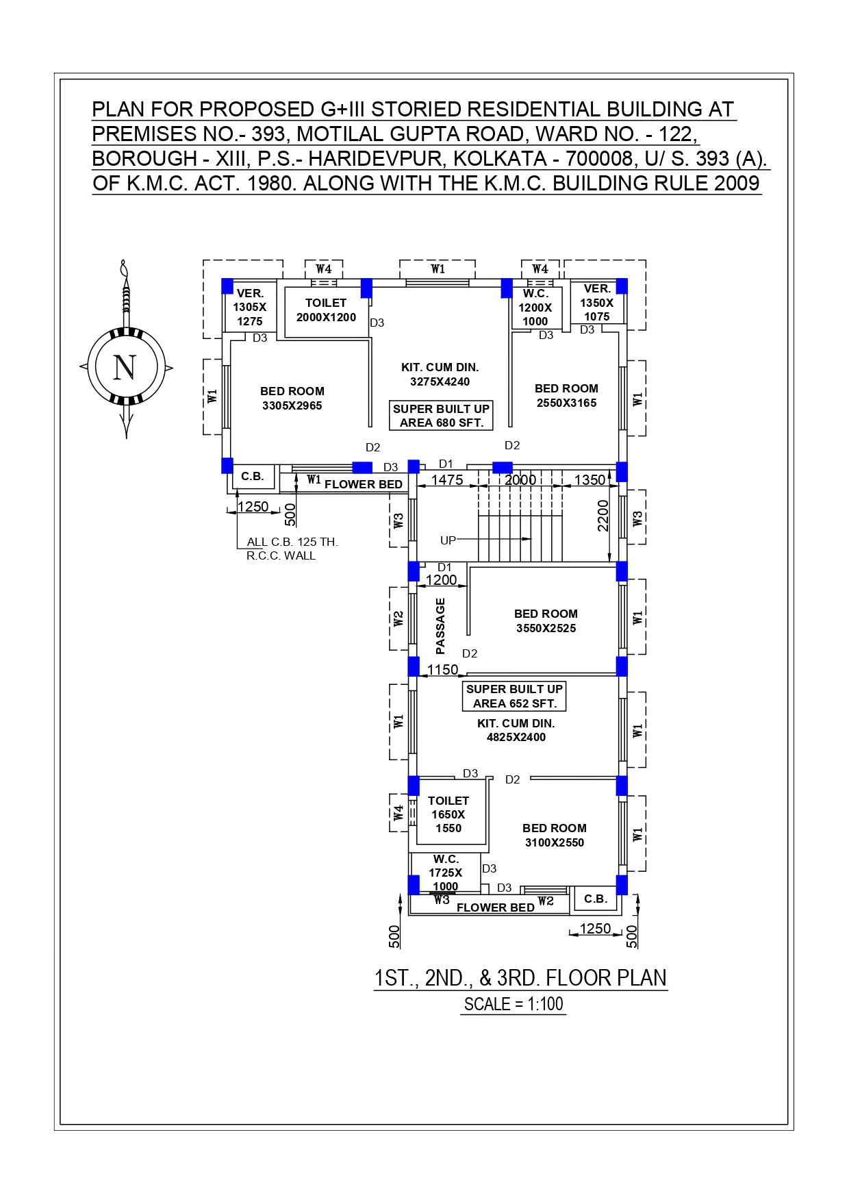 Purba Barisha,Philips Colony,Motilal Gupta Road,2BHK (PA498)