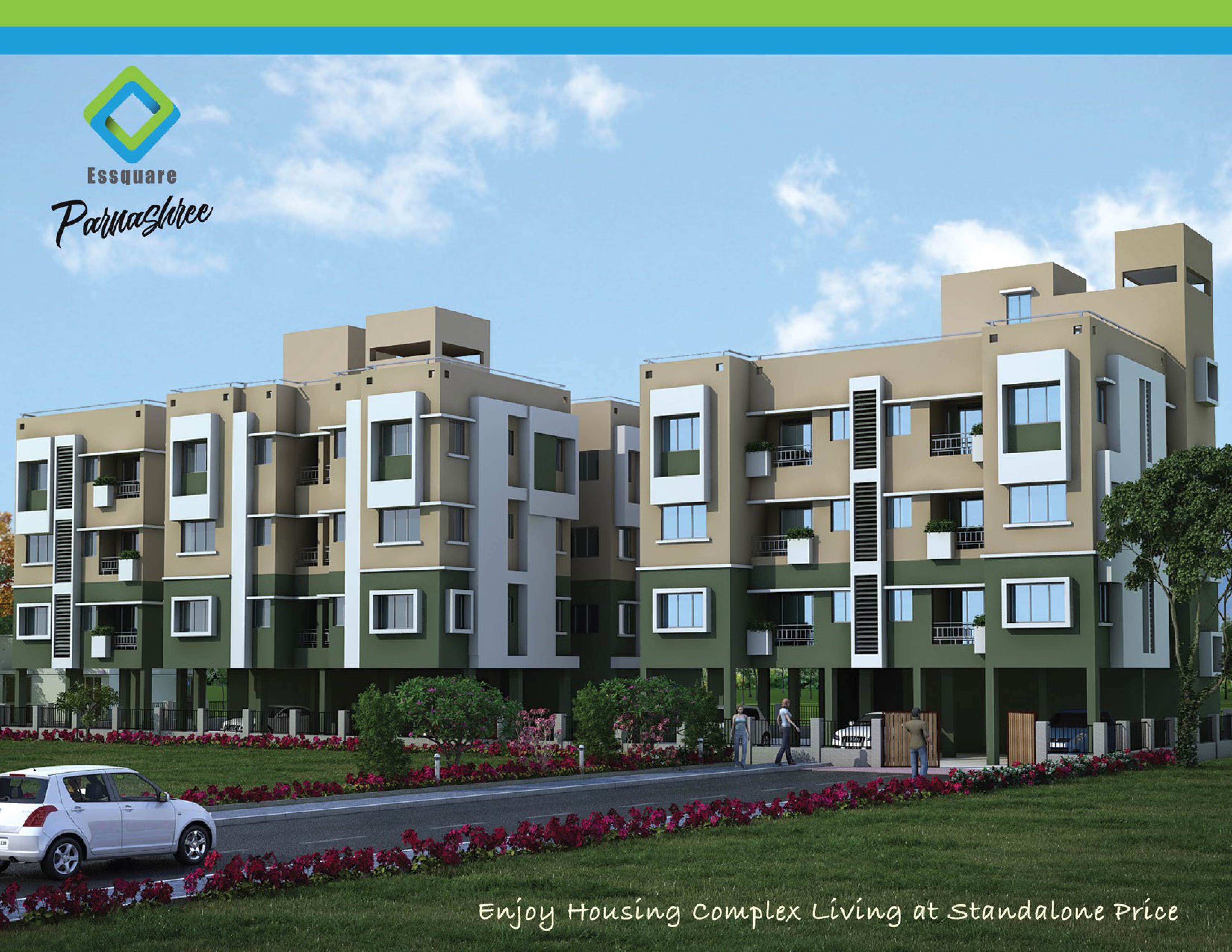 Behala Bakshibagan,Netaji Subhash Road,Essquare Parnasree,2BHK (PA321)