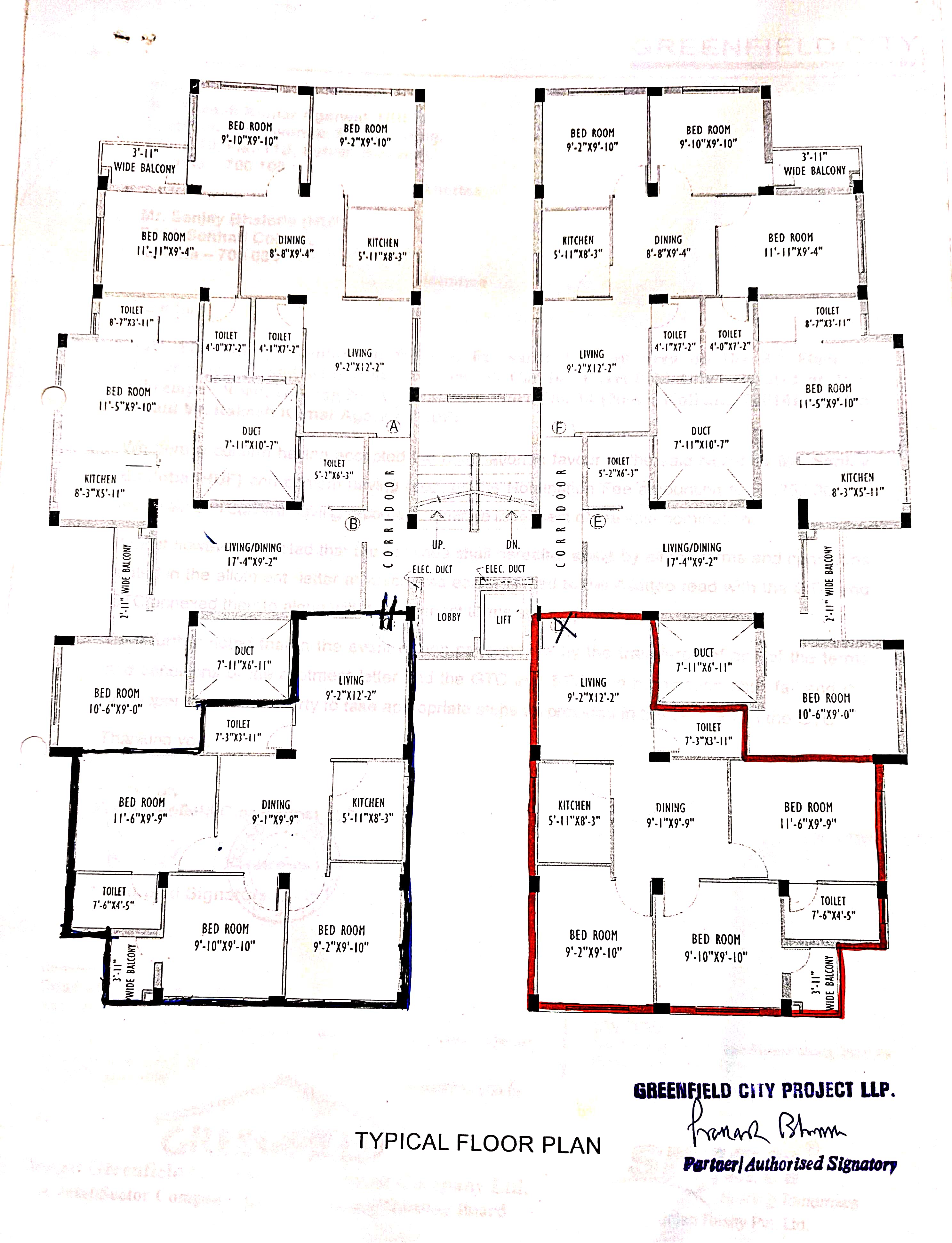 Jote Shibrampur,Greenfield City Complex,895sqft,3BHK (OA387)