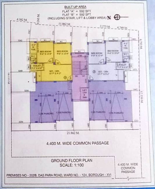 Thakurpukur,Das Para Road,2BHK (PA146)