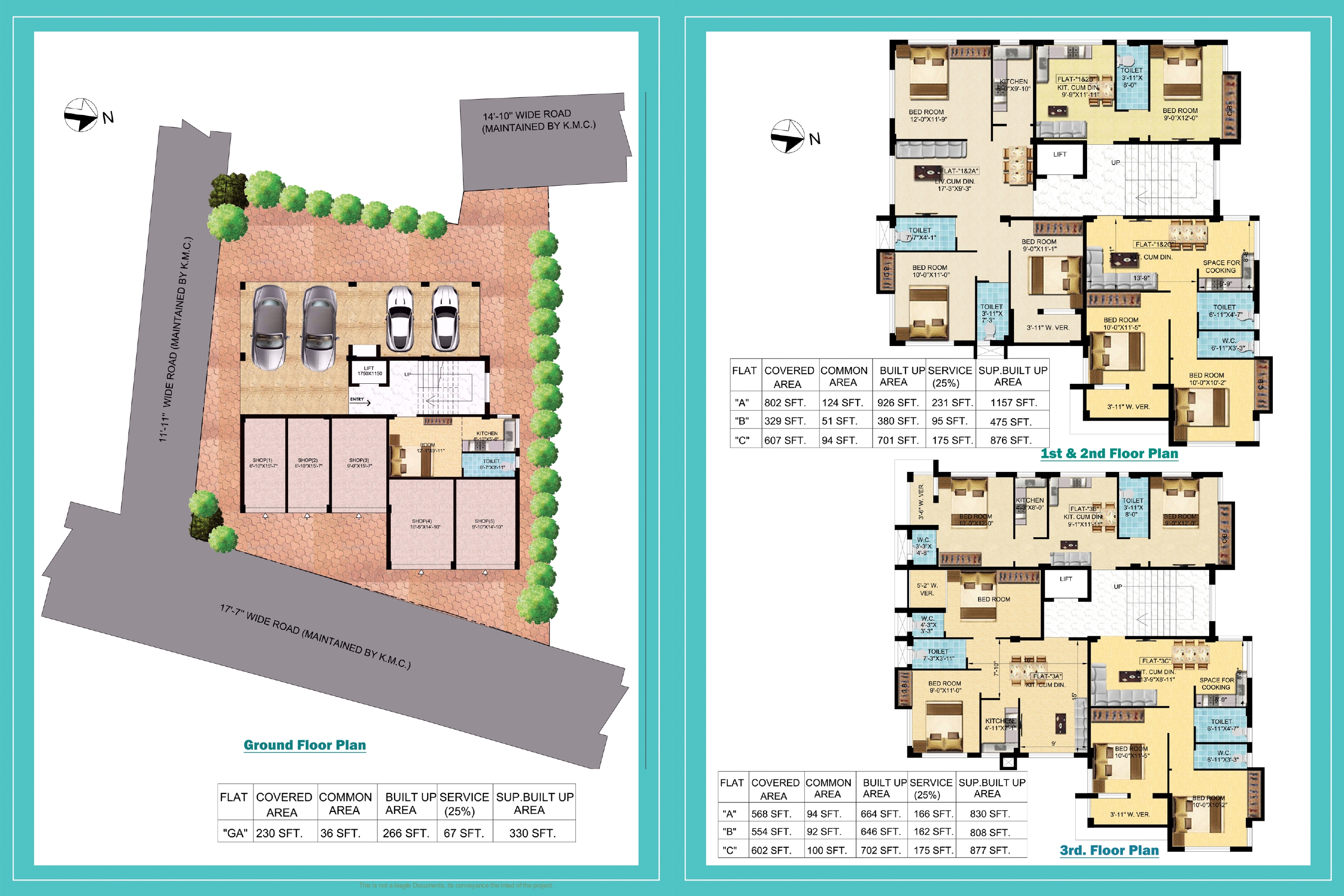 Behala Chowrasta Panchanantala,Kalipada Mukherjee Road,D.D.Eastern Plaza Apartment,2BHK (PA228)