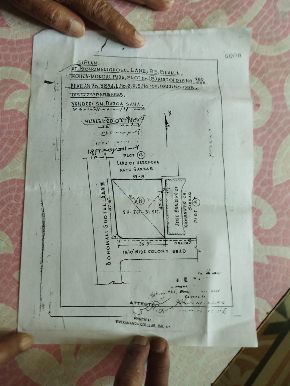 Behala Chowrasta East,Monmohan Park,Bonomali Ghosal Lane,3stored House (BA125)
